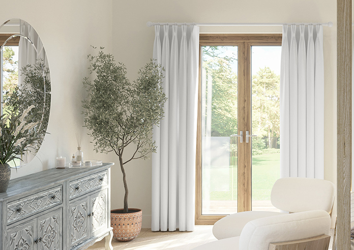Ascot, Bright White - Made to Measure Curtains - Image 3